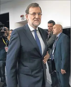  ?? DANI DUCH ?? Mariano Rajoy, ayer, después de su comparecen­cia pública