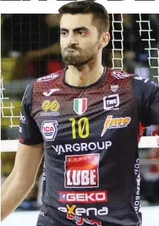  ?? LEGA VOLLEY ?? Il centrale iraniano Amir Ghafour, 28 anni, è rientrato a casa