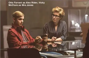  ??  ?? Otto Farrant as Alex Rider, Vicky McClure as Mrs Jones