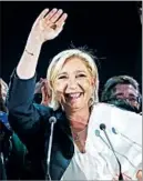 ?? FRANK AUGSTEIN/AP ?? Populist Marine Le Pen, left, advanced Sunday to a runoff against centrist Emmanuel Macron in France’s presidenti­al election. Neither candidate belongs to a mainstream party.