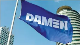  ??  ?? Above: Damen flag