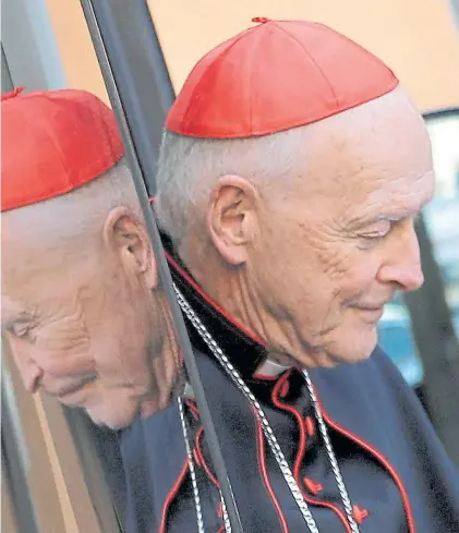  ?? AFP ?? Ex cardenal. Una imagen de archivo de Theodore McCarrick, de 88 años, castigado por el Papa Bergoglio.