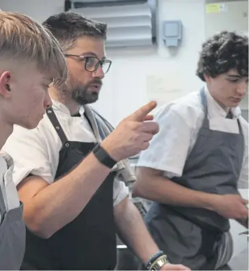  ?? ?? They cooked up a fabulous three-course meal under the watchful eye of Mike Watts, Goodwood's Executive Chef