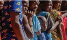  ?? Anadolu Agency/Getty Images ?? Children separated from their parents due to the gang war in Haiti. Photograph: