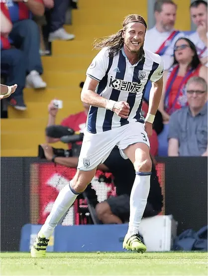  ??  ?? > Veteran Albion defender Jonas Olsson