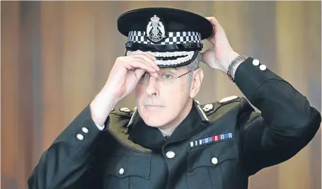  ?? Picture: PA. ?? Police Scotland’s Chief Constable Phil Gormley has temporaril­y stepped aside.