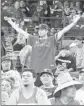  ?? Mark J. Terrill Associated Press ?? ANGELS fan seems to show frustratio­n, or disbelief, as game is called after a long delay.