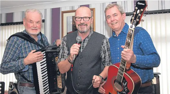  ??  ?? Above: Arbroath band Slipway, from left: Tony Simpson, Alan Mowatt and Ian Lamb. Below: Thomas Moonlight.