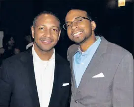  ??  ?? Cook County Board of Review Commission­er Larry Rogers Jr. (left) with half-brother Frederic Everly, who resigned a month ago.