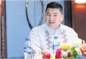  ??  ?? Dennis Uy, chairman and president of Phoenix Petroleum Holdings, speaks during a Bloomberg round-table discussion in Manila in 2018.