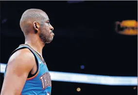  ?? [SARAH PHIPPS/ THE OKLAHOMAN] ?? Oklahoma City's Chris Paul missed the Thunder's loss to Dallas on Monday due to personal reasons.