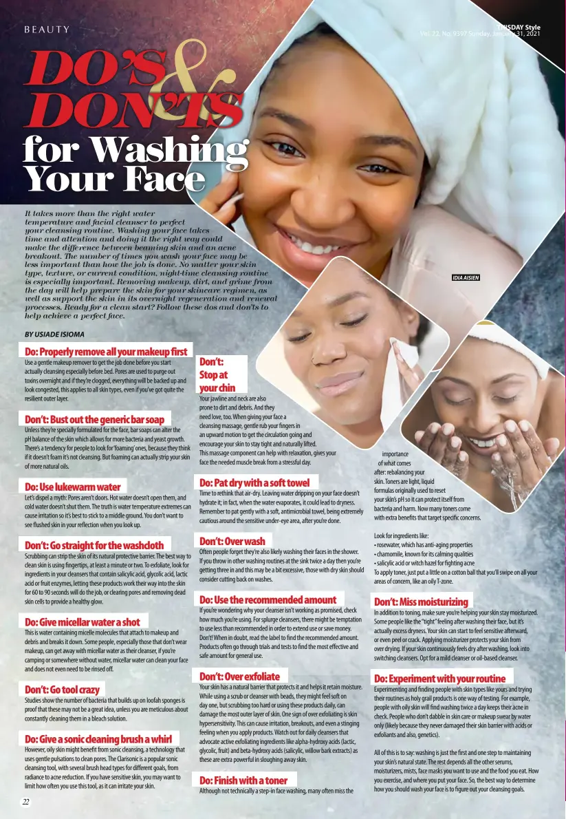 Do S Don T For Washing Your Face Pressreader