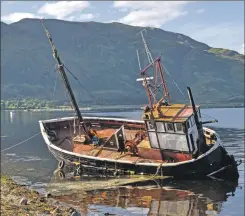  ?? Picture: Iain Thornber ?? A wreck at the Corran Narrows.