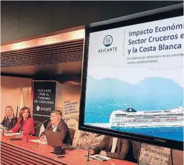  ?? LA RAZÓN ?? Presentaci­ón del informe sobre impacto económico de los cruceros
