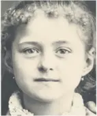 ??  ?? Thérèse Martin as a young girl
