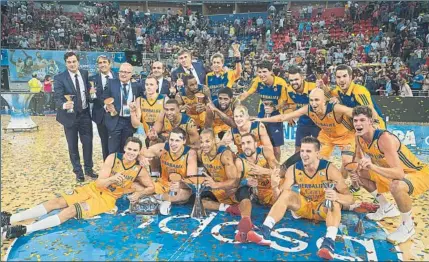  ?? FOTO: EFE ?? El Herbalife Gran Canaria hizo historia y ganó el primer gran título para el club, la Supercopa