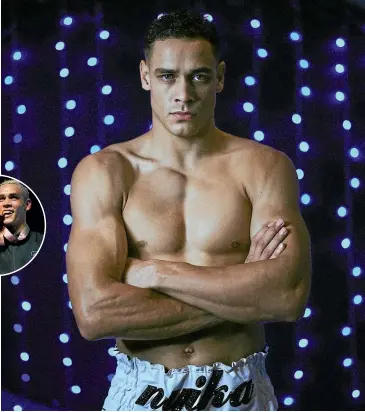  ?? PHOTOSPORT ?? David Nyika, inset with his gold medal from the 2018 Commonweal­th Games, returns to the ring in Melbourne next month.