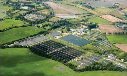  ?? Photograph: Paul White/UK Industries/Alamy ?? A water treatment work in Parbold, Lancashire, managed by United Utilities, which was fined fordrainin­g an undergroun­d water source.