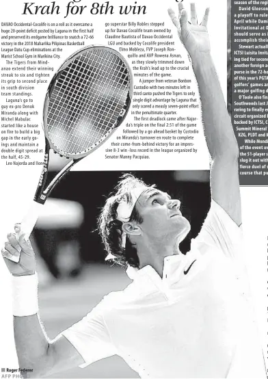  ?? AFP PHOTO ?? Roger Federer