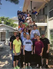  ??  ?? Volunteers enjoyed working at the 2019 GHBA Remodelers Council charity renovation.