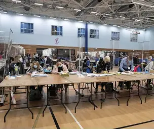  ?? Picture: Ashley Crowden ?? The Swansea East and Gower Election Count at the LC in Swansea.