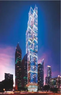  ?? Courtesy: Azizi ?? The Entisar Tower concept being developed by Azizi on Shaikh Zayed Road.