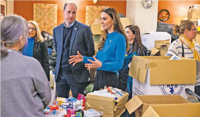  ?? ?? The Duke and Duchess of Cambridge visited a Ukrainian Cultural Centre to learn about efforts to help the country survive the war