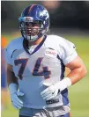 ?? DAVID ZALUBOWSKI/AP ?? Broncos offensive tackle Ty Sambrailo has had the start of his NFL career slowed by injuries.