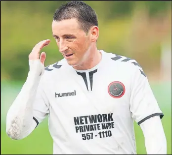  ??  ?? Ryan McStay is looking forward to taking the field for Pollok against derby rivals Arthurlie tomorrow