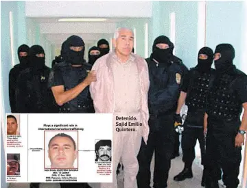 ??  ?? Detenido. Sajid Emilio Quintero. Capo. Rafael Caro Quintero enfrente proceso con la justicia con arresto domiciliar­io.