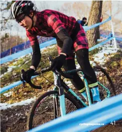  ??  ?? below
Jackson races the 2018 Canadian CX Championsh­ips to take second