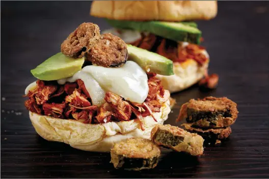  ?? The Washington Post/DEB LINDSEY ?? Jackknife Sandwiches are a vegetarian take on pulled pork.