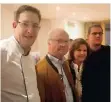  ??  ?? Sven Kant mit dem schwedisch­en Königspaar Silvia und Carl Gustav.