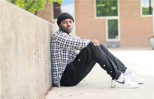  ?? RICHARD LAUTENS TORONTO STAR ?? Emmanuel Adegboyega, the student council president at Chaminade College School, spoke to fellow students and staff about anti-Black racism in a virtual town hall.