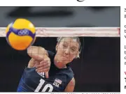  ?? FRANK AUGSTEIN – THE ASSOCIATED PRESS ?? Jordan Larson and the U.S. women’s volleyball team will play Serbia on Friday for a berth in the gold medal match.