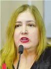  ??  ?? Liliana Alcaraz, fiscala que defendió la acusación del Ministerio Público durante el desarrollo del juicio oral.