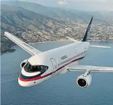  ?? FOTO SUCHOJ ?? Neplní očekávání. Projekt společnost­i Suchoj Superjet-100 (na snímku) provází od začátku smůla. Další se mu přilepila na paty v neděli v Moskvě.