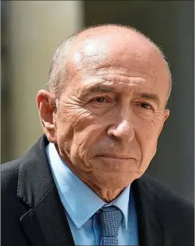  ??  ?? Le ministre de l’Intérieur Gérard Collomb, le 28 juillet, à l’Elysée.