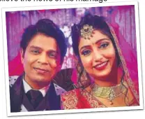  ??  ?? Singer Ankit Tiwari with his wife, Pallavi