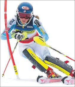  ?? FOTO: AP ?? Mikaela Shiffrin
da por acabada su temporada tras lesionarse en Are