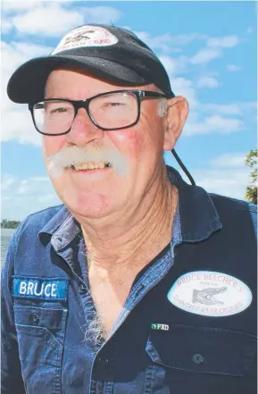  ?? ?? Bruce Belcher, above, and his wife Zona are celebratin­g their Daintree River Cruises business’s 35th year. Picture: Supplied.