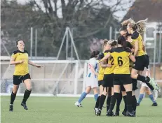  ?? PICTURES BY SHEENA BOOKER ?? City mob Molly Clark after her early long-range goal