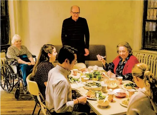  ?? ?? ABOVE: (from left) June Squibb, Beanie Feldstein, Steven Yeun, Richard Jenkins, Jayne Houdyshell and Amy Schumer in “The Humans.”
LEFT: Jenkins and Yeun.