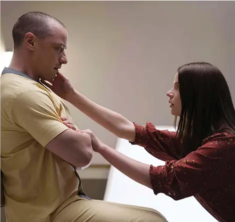  ?? UNIVERSAL PICTURES ?? Actors James Mcavoy, left, and Anya Taylor-joy star in Glass, the third instalment in director M. Night Shyamalan’s trilogy. Audiences looking to be wowed by Mcavoy’s talent for playing multiple personalit­ies won’t be left disappoint­ed.