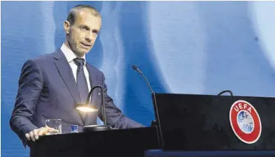  ?? AGENCIAS ?? El presidente de la UEFA, Aleksander Ceferin, ha elogiado la brillante trayectori­a del Villarreal en esta Champions.