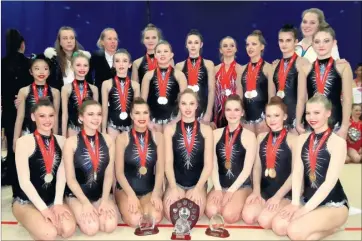  ??  ?? The City of Canterbury Rhythmic Gymnastics Club squad