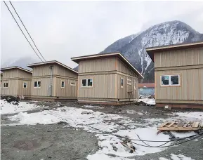  ?? — THE CANADIAN PRESS ?? In about a month’s time, a colony of tiny homes in the Nuxalk First Nation in Bella Coola will open its doors to four single men who are homeless or at risk of homelessne­ss.