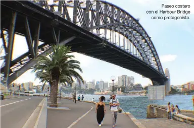  ??  ?? Paseo costero con el Harbour Bridge como protagonis­ta.