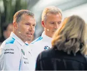  ??  ?? Left: Klaus Frohlich, Harald Krueger and BMW Group’s design boss, Adrian van Hooydonk at the reveal of the BMW Vision I-Next. Above: Robert Irlinger, head of BMW i, tasked with the key elements of innovation within the company.