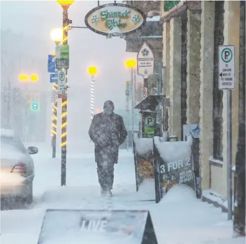  ?? PAUL daly / THE CANADIAN PRESS FILES ?? A major snowstorm hit St. John’s about 10 days ago, just days after the provincial election was called.